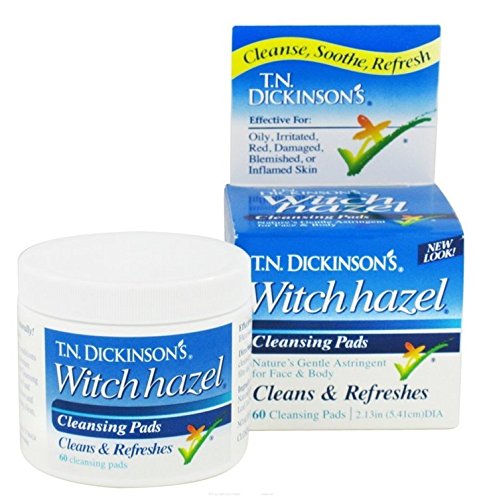 Book Cover T.N. Dickinson: Witch Hazel Cleansing Pads, 60 Pads (4 pack)