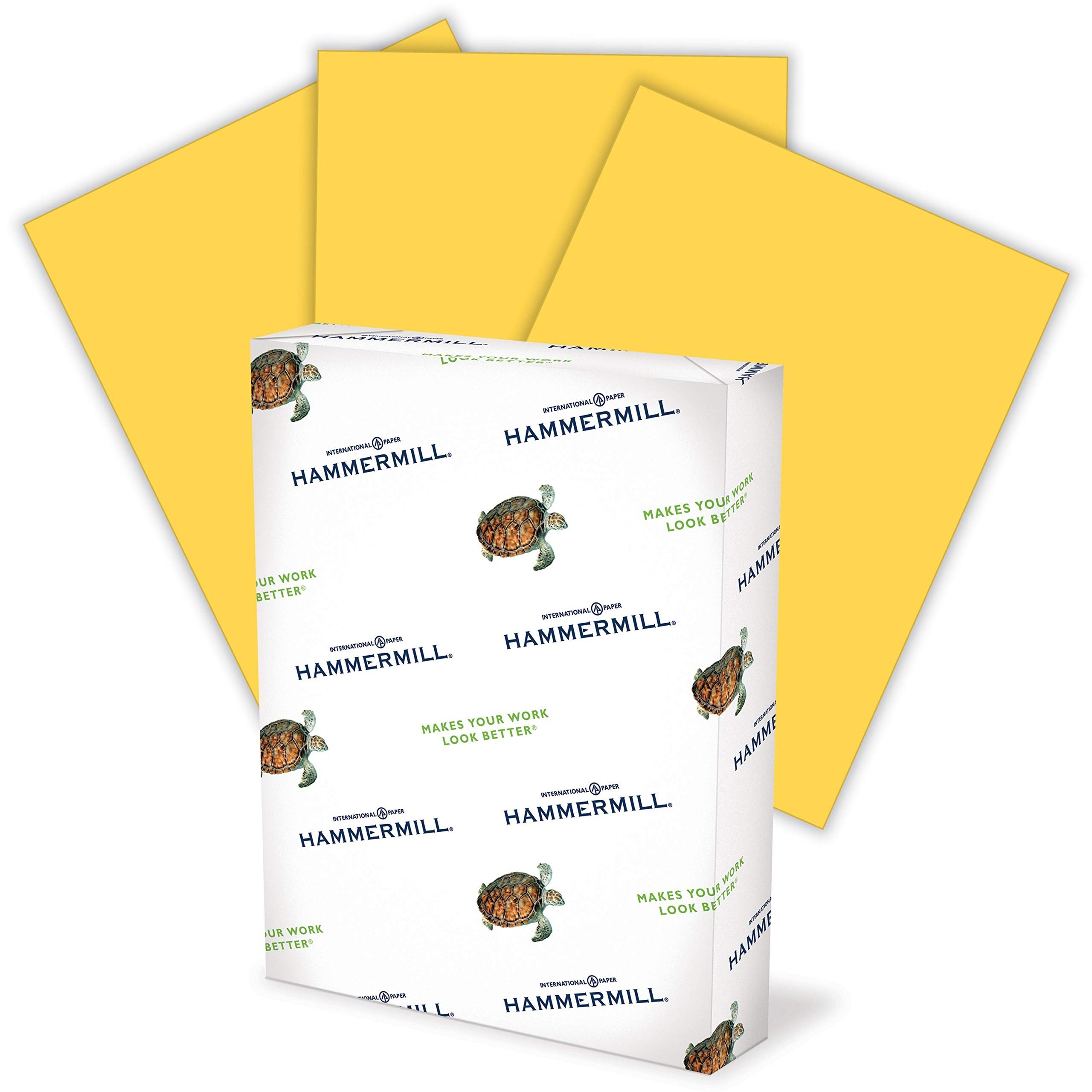 Book Cover Hammermill Colored Paper, 20 lb Goldenrod Printer Paper, 8.5 x 11-1 Ream (500 Sheets) - Made in the USA, Pastel Paper, 103168R Goldenrod 1 Ream | 500 Sheets Letter (8.5x11)