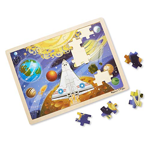 Book Cover Melissa & Doug 48pc Space Voyage Wooden Jigsaw Puzzle