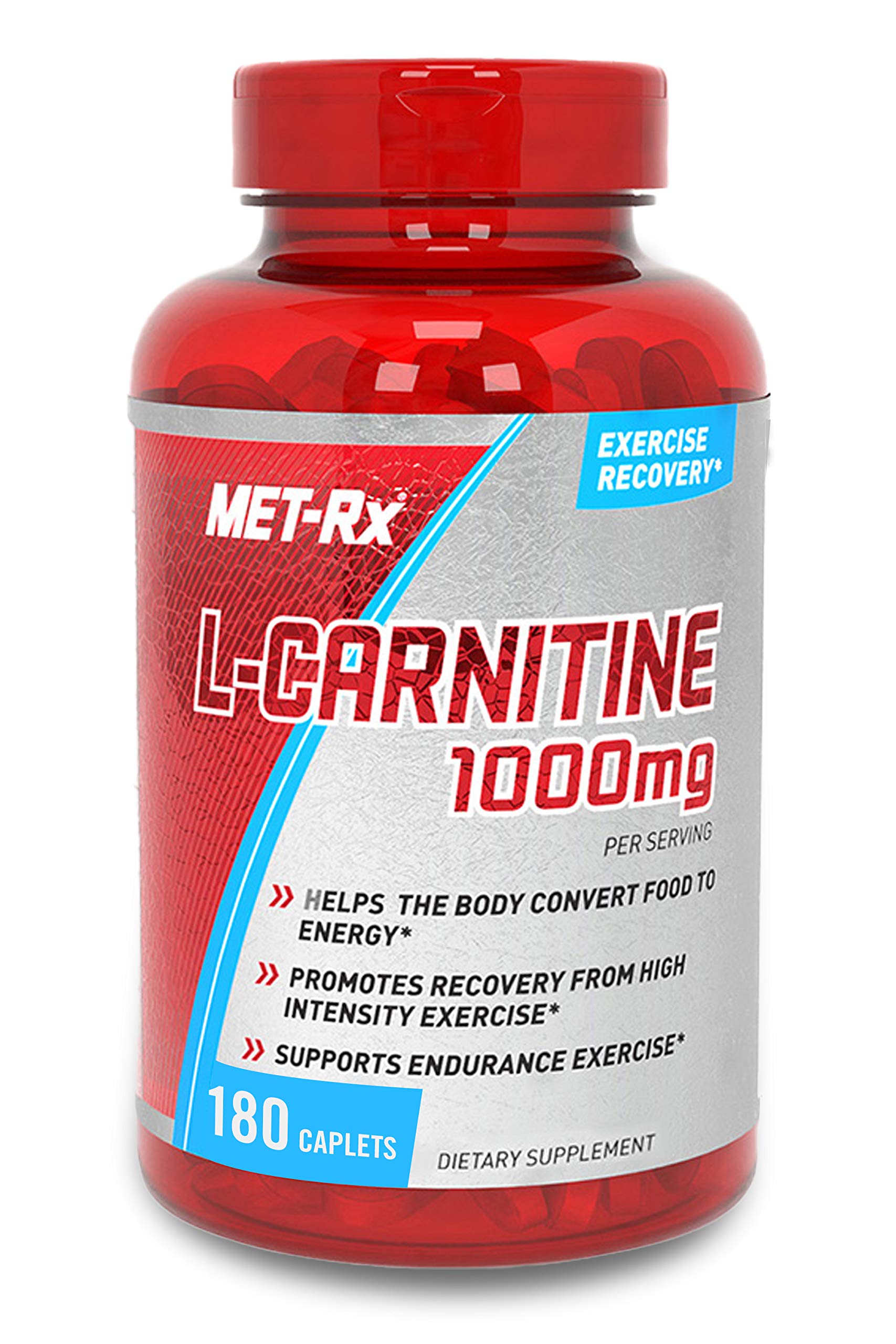 Book Cover MET-Rx L-Carnitine 1000 Supplement, Supports Muscle Recovery, 180 Caplets