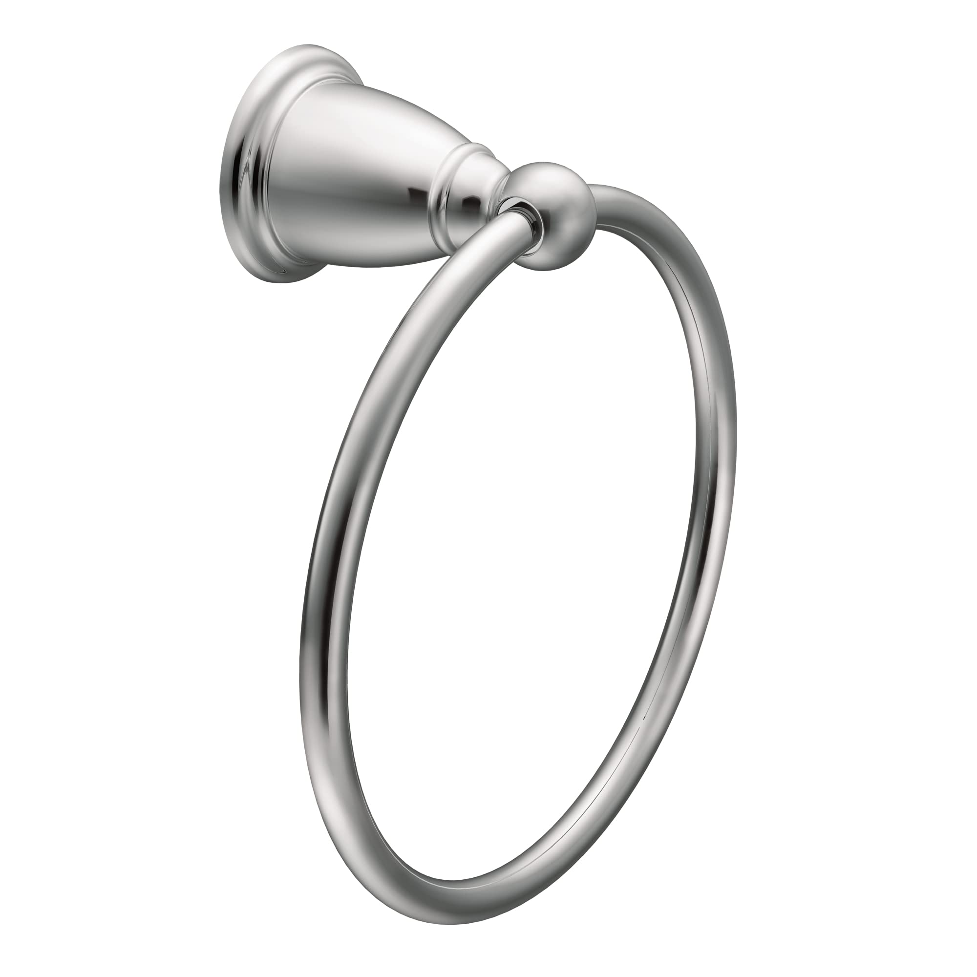 Book Cover Moen YB2286CH Brantford Collection Traditional Single Post Bathroom Hand-Towel Ring, Chrome