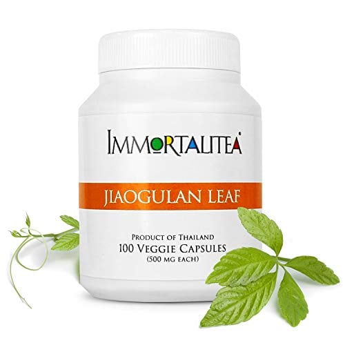 Book Cover Gynostemma Capsules: Jiaogulan Veggie Capsules an AMPK Activator Helps Maintain  Weight, Potent Antioxidant and Adaptogen Pills, Caffeine-Free Immortality Herb, All Natural, No Chemicals or Extracts, 100 x 500 Milligram