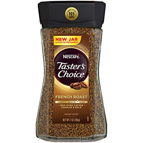 Book Cover Nescafe Taster's Choice French Roast Instant Coffee, 7-Ounce Canisters (Pack of 3)