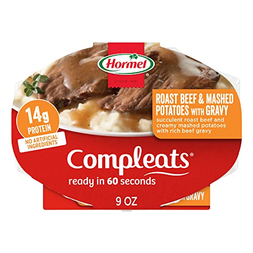 Book Cover HORMEL COMPLEATS Roast Beef & Mashed Potatoes With Gravy Microwave Tray, 9 Ounce (Pack of 6)