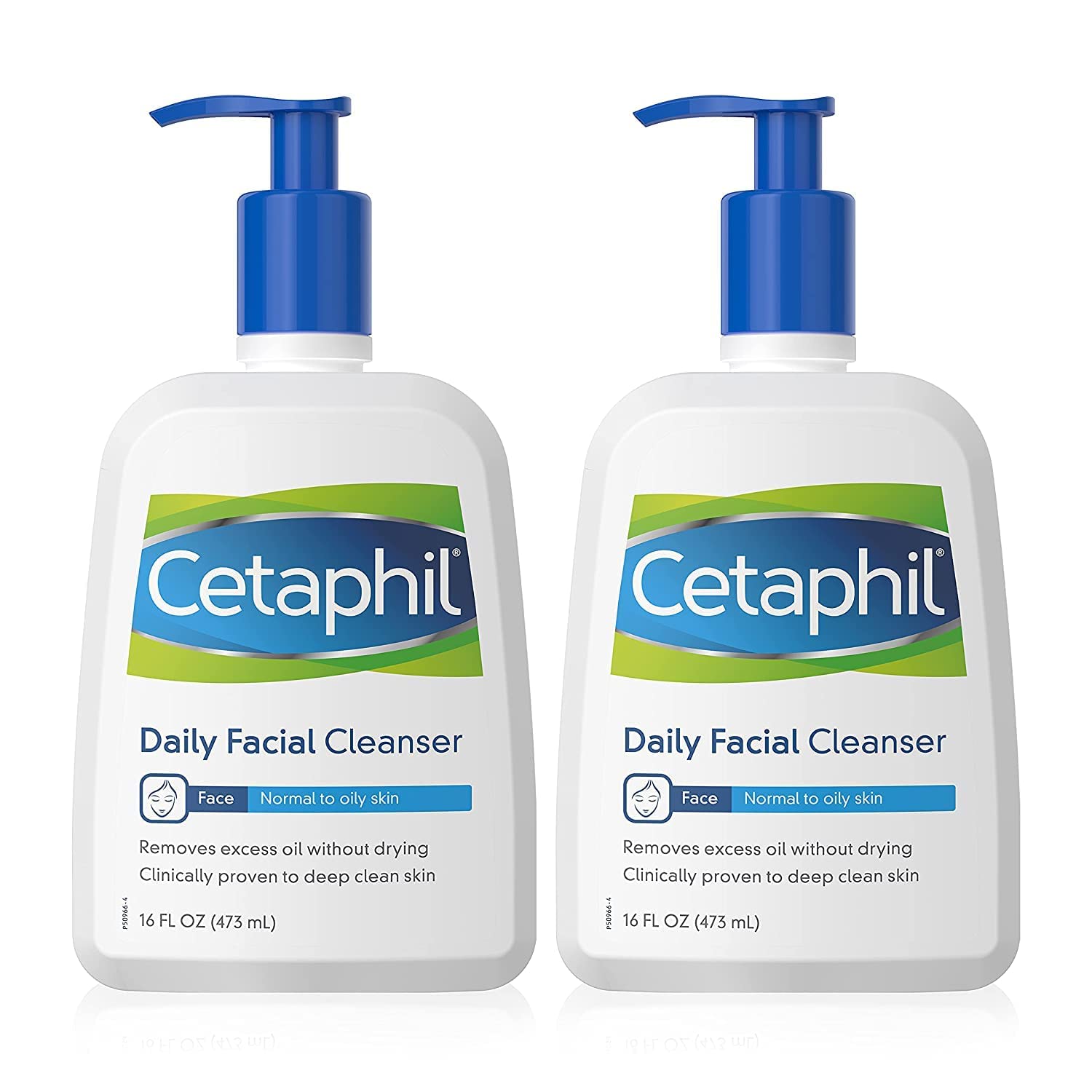 Book Cover Face Wash by Cetaphil, Daily Facial Cleanser for Combination to Oily Sensitive Skin, 16 Ounce Pack of 2, Gentle Foaming Deep Clean Without Stripping OLD 16oz, Pack of 2