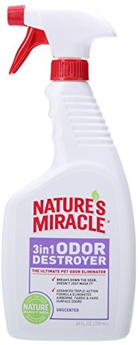 Book Cover Nature's Miracle 3-in-1 Odor Destroyer, Unscented, 24-Ounce - P-5451