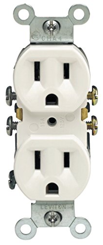 Book Cover Leviton M24-05320-WMP Grounded Duplex Outlet 10-Pack