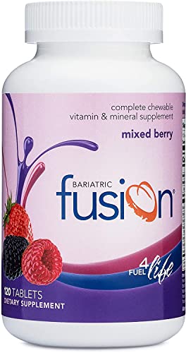 Book Cover Bariatric Fusion Mixed Berry Complete Chewable Bariatric Multivitamin with Iron for Bariatric Surgery Patients Including Gastric Bypass and Sleeve Gastrectomy - 120 Tablets