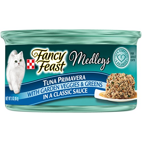 Book Cover Purina Fancy Feast Wet Cat Food, Medleys Tuna Primavera With Veggies & Greens in a Classic Sauce - (24) 3 oz. Cans