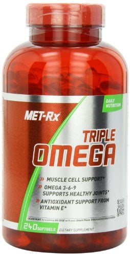 Book Cover MET-Rx Triple Omega 3-6-9, 240 Count, Omega Fatty Acid Supplement
