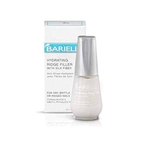 Book Cover Barielle Hydrating Ridge Filler, With Silk Protein Fibers, Fill and Smooth Unsightly Nail Ridges, For Dry, Brittle or Ridged Nails, Enhances Nail Growth and Strengthening, Base Coat 0.5 Ounce