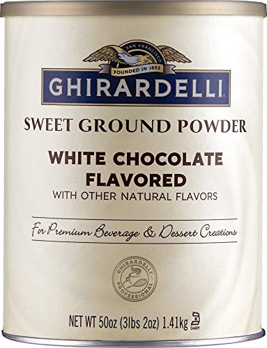 Book Cover Ghirardelli Chocolate Sweet Ground White Chocolate Flavor Beverage Mix, 50 Ounce Canister