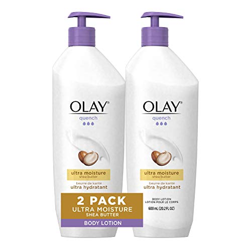 Book Cover Olay Quench Body Lotion Ultra Moisture with Shea Butter and Vitamins E and B3, 20.2 fl. oz (Pack of 2)