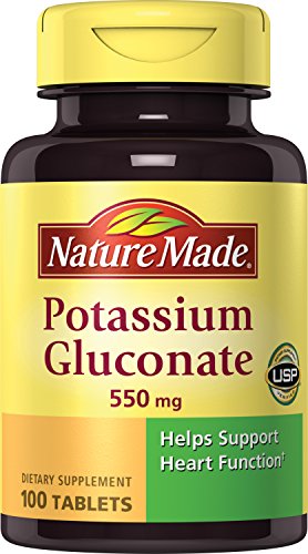 Book Cover Nature Made Potassium Gluconate 550mg, 100 Tablets (Pack of 2)