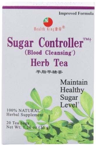 Book Cover Health King  Sugar Controller Herb Tea, Teabags, 20-Count Box (Pack of 4)