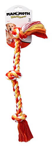 Book Cover Flossy Chews Cottonblend Color 3-Knot Rope Tug, Medium, 20-Inch
