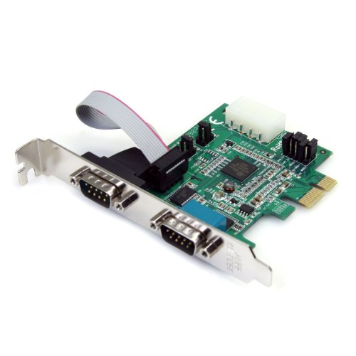 Book Cover StarTech.com 2 Port Native PCI Express RS232 Serial Adapter Card with 16950 UART (PEX2S952),Green