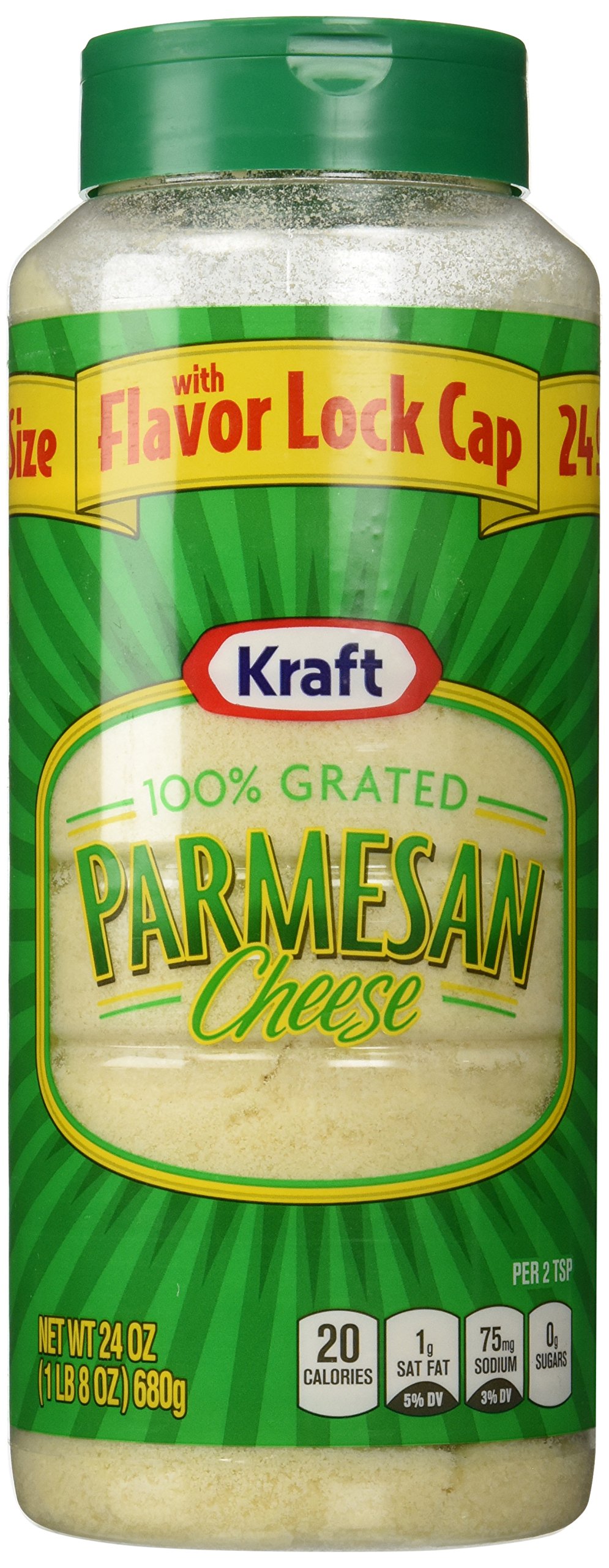 Book Cover Kraft Grated Parmesan Cheese, 24 Oz Grated Parmesean 24 Ounce (Pack of 1)