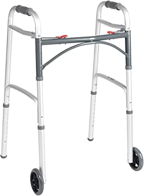 Book Cover Drive Medical 10210-1 Deluxe 2-Button Folding Walker with Wheels