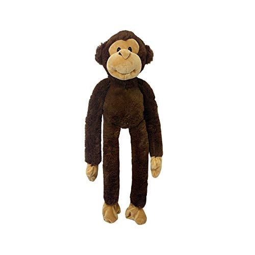 Book Cover Multipet Swingin Safari Monkey 22-Inch Large Plush Dog Toy with Extra Long Arms and Legs with Squeakers