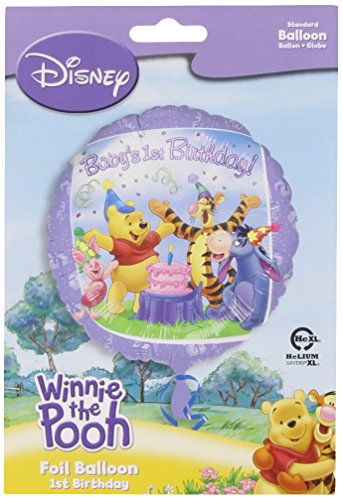 Book Cover Anagram International Pooh and Friends 1st Birthday Foil Balloon, 18