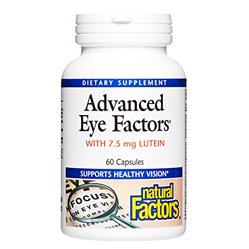 Book Cover Natural Factors, Advanced Eye Factors, Antioxidant Support for Healthy Vision with Lutein and Zeaxanthin, 60 Capsules