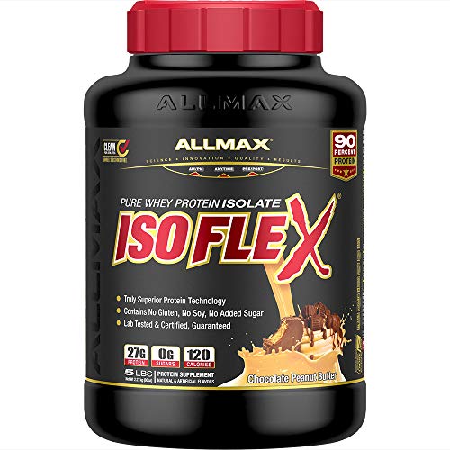 Book Cover ALLMAX Nutrition - ISOFLEX Whey Protein Powder, Whey Protein Isolate, 27g Protein, Chocolate Peanut Butter, 5 Pound