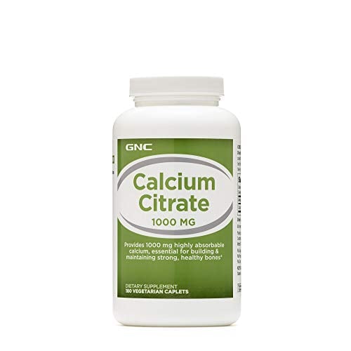 Book Cover GNC Calcium Citrate 1000,mg -- 180 Vegetarian Caplets