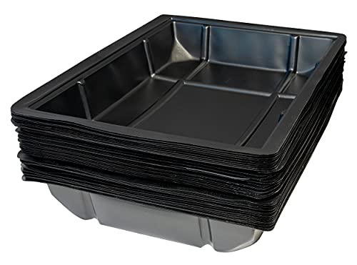 Book Cover Kitty Lounge Disposable Litter Tray, Black, 50-Pack- Argee RG606/50, Black