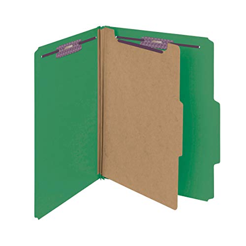 Book Cover Smead Pressboard Classification File Folder with SafeSHIELDÂ® Fasteners, 1 Divider, 2