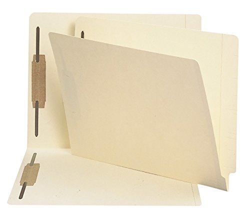 Book Cover Smead End Tab Fastener File Folder, Shelf-Master Reinforced Straight-Cut Tab, 2 Fasteners, Letter Size, Manila, 250 per Box (34125)