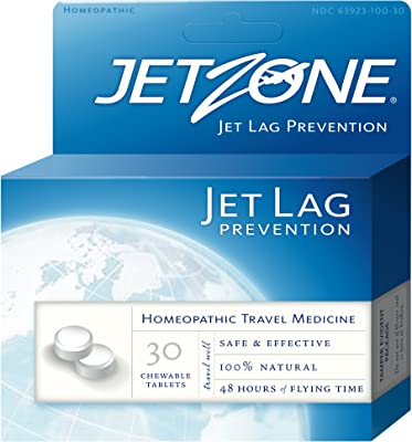 Book Cover JetZone Jet Lag Prevention - Natural Homeopathic OTC Travel and Jet Lag Remedy - 30 Chewable Tablets - Jet Lag Remedy - 48 Hours Flying Time - Pleasant Taste - All Natural - Effective - Easy To Use