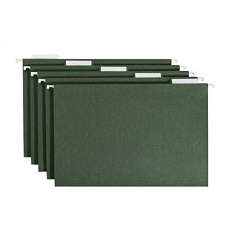 Book Cover Smead Hanging File Folders, Green, 50 Count, Legal