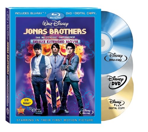 Book Cover Jonas Brothers: The 3-D Concert Experience (Anaglyph 3D Blu-ray/DVD Combo w/ BD Live + Digital Copy)[Blu-ray Live]