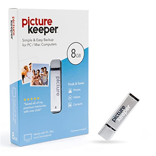 Book Cover Picture Keeper Photo & Video USB Flash Drive for Mac and PC Computers, 8GB Thumb Drive