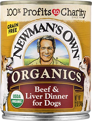 Book Cover Newman’S Own Organics Beef & Liver Dinner For Dogs, 12-Oz (Pack Of 12)