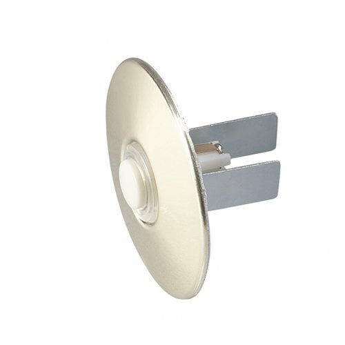 Book Cover NuTone PB41LBGL Wired Lighted Round Stucco Door Chime Push Button, Polished Brass