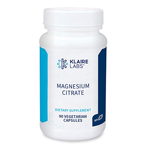 Book Cover Klaire Labs Magnesium Citrate - 150mg Daily Complex to Suport Metabolism, Relaxation & Bone Health - Readily Soluble Magnesium Supplement - Hypoallergenic (90 Capsules)