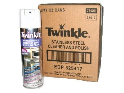 Book Cover Twinkle Professional Strength Stainless Steel Cleaner & Polish (6 Pack)