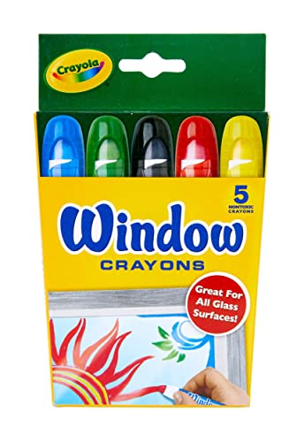 Book Cover Crayola Washable Window Crayons - 5-count