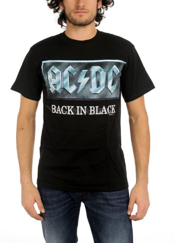 Book Cover Impact Men's AC/DC Back In Black Short-Sleeve T-Shirt