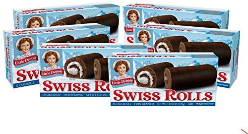 Book Cover Little Debbie Swiss Rolls, 36 Chocolate Cake Rolls Layered With Creme (6 Boxes)