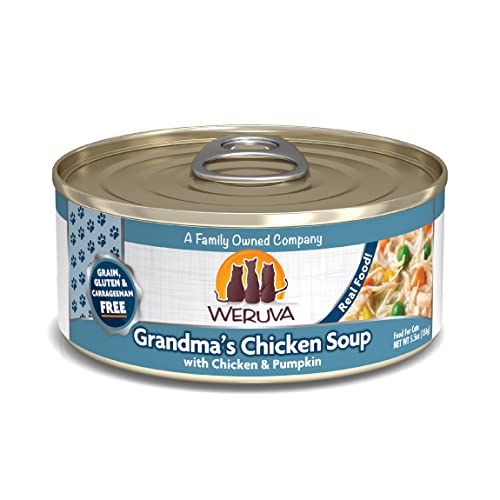 Book Cover Weruva Classic Cat Food, Grandma?S Chicken Soup with Chicken Breast & Veggies, 5.5Oz Can (Pack of 24)