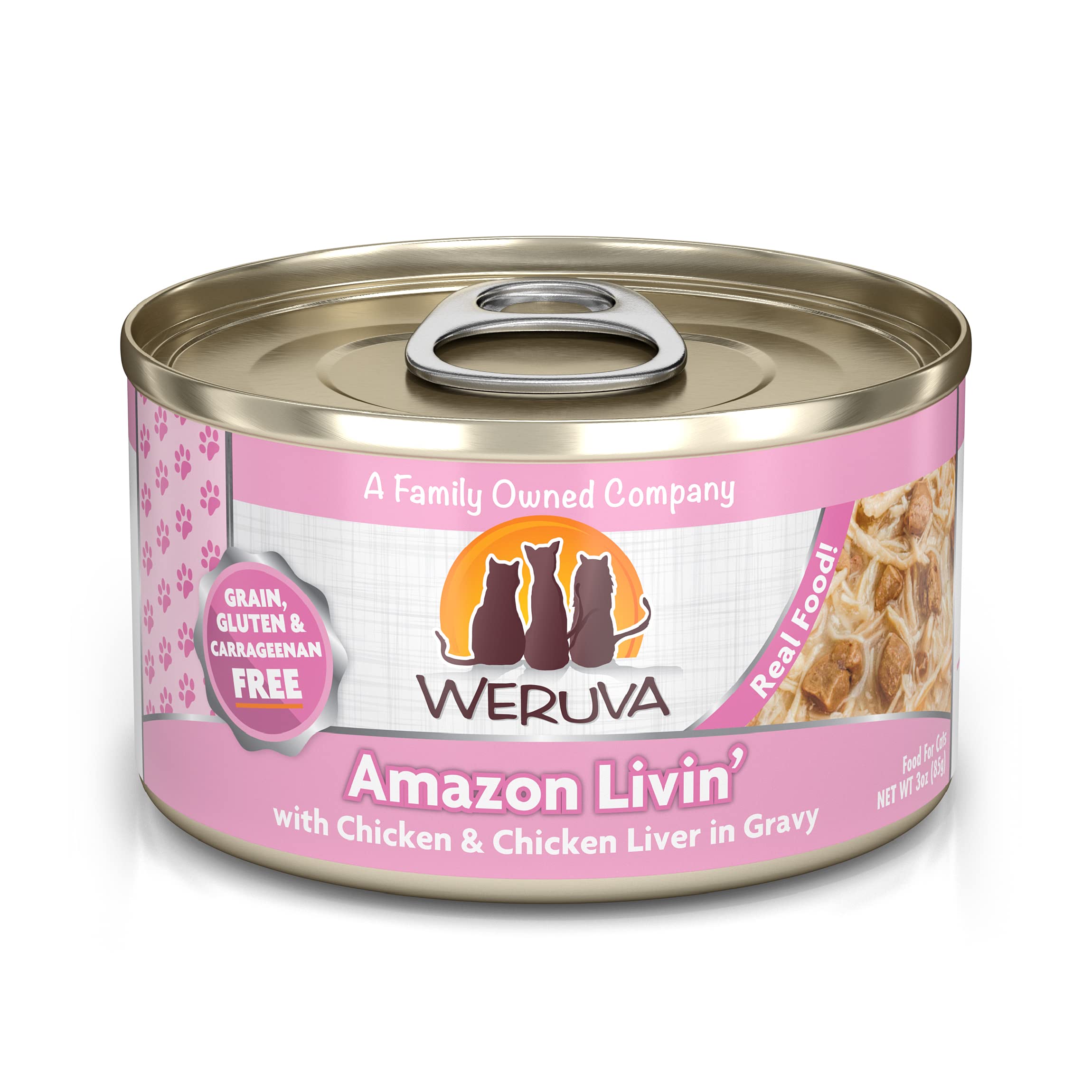 Book Cover Weruva Classic Cat Food, Nine Liver with Chicken Breast & Chicken Liver in Gravy, 3oz Can (Pack of 24) Amazon Livin' 3 Ounce (Pack of 24)