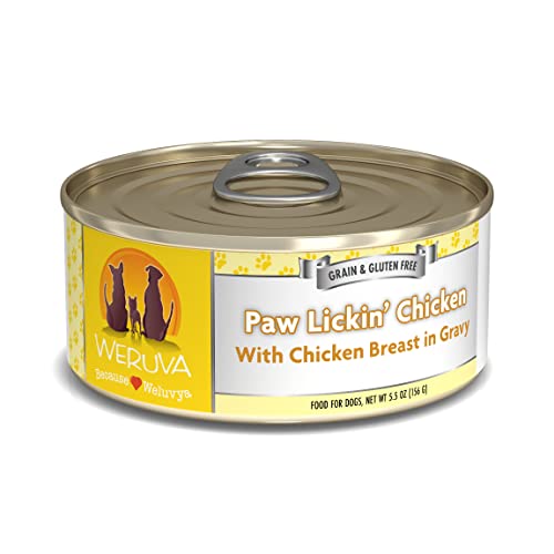 Book Cover Weruva Classic Dog Food, Paw Lickinâ€™ Chicken with Chicken Breast in Gravy, 5.5oz Can (Pack of 24)
