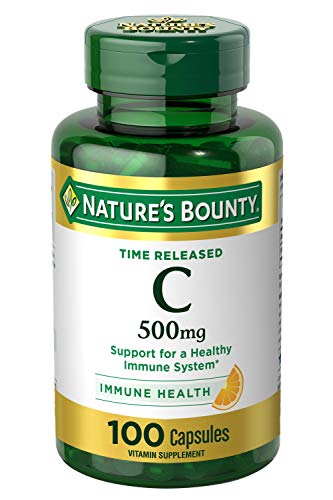 Book Cover Nature's Bounty Vitamin C, Immune Support, 500mg, Capsules, 100 Ct