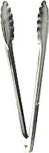 Book Cover Winco Stainless Steel, Coiled Spring Utility Tong Heavyweight, 12-Inch, Medium