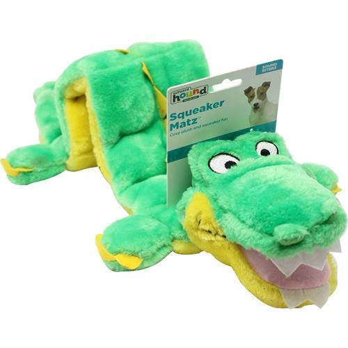 Book Cover Kyjen Plush Puppies Alligator Squeaker Dog Toy (16 Squeakers)