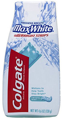 Book Cover Colgate Max White Crystal Mint Liquid Toothpaste, 4.6-Ounce Packages (Pack of 6)