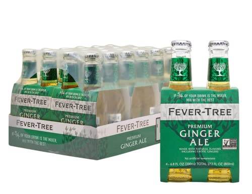 Book Cover Fever Tree Ginger Ale - Premium Quality Mixer - Refreshing Beverage for Cocktails & Mocktails. Naturally Sourced Ingredients, No Artificial Sweeteners or Colors - 200 ML Bottles - Pack of 24